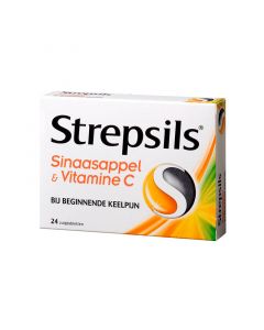 Strepsils Tablet Sinaasappel + Vitamine C