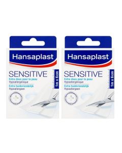 Hansaplast Sensitive 1m x 6cm 2-pack