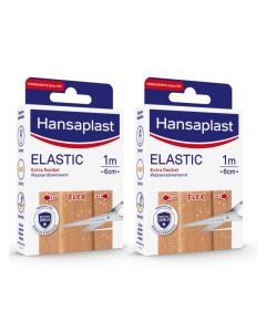 Hansaplast Elastic 1 m x 6 cm - Pleisters - Voordeelverpakking van 2