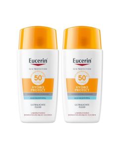 Eucerin Sun Hydro Protect Ultralichte Fluid Zonnebrand Gezicht SPF 50+ - 2x50 ml