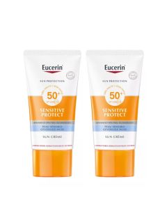 Eucerin Sun Sensitive Protect Crème Zonnebrand Gezicht - SPF 50+ - 2x50ml