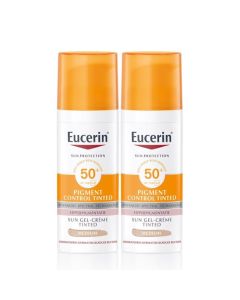 Eucerin Sun Pigment Control Medium Tinted Zonnebrand Gezicht - SPF 50+ - 2x50ml