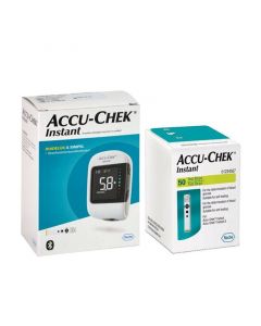 Accu-Chek Instant Set Bloedglucosemeter + 50 Teststrips - Het testen duurt 4 seconden - Hoeveelheid bloed 0.6µl