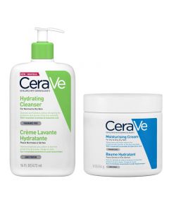 CeraVe Hydrating Cleanser + Moisturising Cream Bestseller Large Bundel