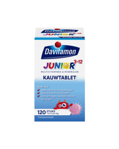 Davitamon Junior 3-12 - Framboos 120 Kauwtabletten