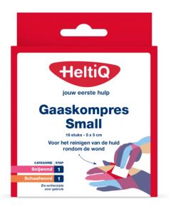 HeltiQ Gaaskompres 5x5cm