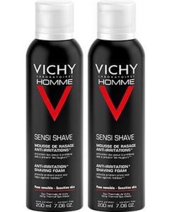 Vichy Homme Scheerschuim -2x200 ml - Anti-Irritatie - Voordeelpack