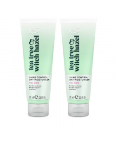 Boots Tea Tree & Witch Hazel Shine Control Day Moisturiser 2x75ml