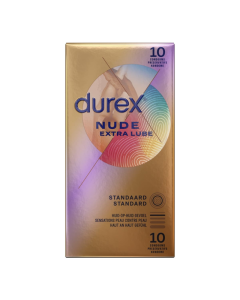 Durex Nude Extra Lube Condoom 10St