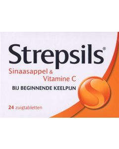 Strepsils Sinaasappel & Vitamine C Zuigtabletten