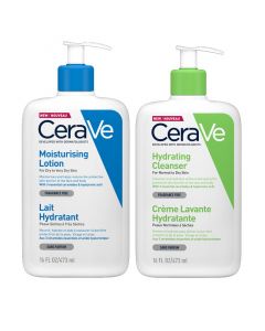 CeraVe Best Selling Duo: Hydrating Lotion 473 ml + Hydrating Cleanser 473ml