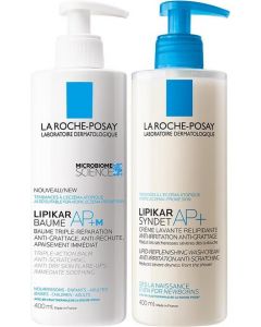 La Roche-Posay Lipikar Syndet AP+ en Balsem AP+m Routine Bundel
