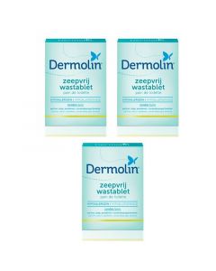 Dermolin Zeepvrij Wastablet 3x100gr