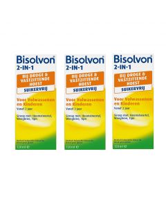 Bisolvon 2-in-1 Drank Suikervrij 3x120ml