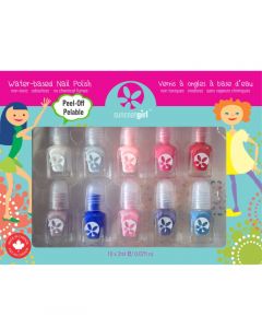 Suncoat Girl Veilige Kindernagellak Op Waterbasis - set met stickertjes en vijl - Flair & Fancy
