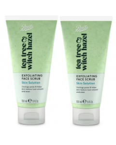 Boots Tea Tree & Witch Hazel Exfoliating Face Scrub 2x50ml