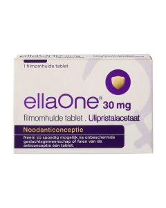 EllaOne Noodanticonceptie Tablet Filmomhuld 30mg 1 stuk