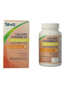 Calcium/Vitamine D3 Teva Kauwtablet 500Mg 90St