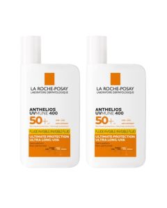 La Roche-Posay Anthelios UVMUNE 400 Onzichtbare Zonnebrand Fluide SPF50+ - 2x50 ml