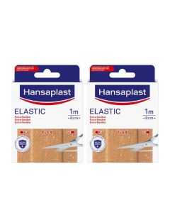 Hansaplast Elastic 1 m x 8 cm - Pleisters - Voordeelverpakking van 2