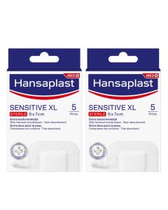 Hansaplast Sensitive XL Sterile - Pleisters - Eilandpleister - Voordeelverpakking van 2