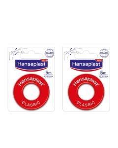 Hansaplast Hechtpleister Classic - 5m x 2,5cm - Pleisters - Voordeelverpakking van 2