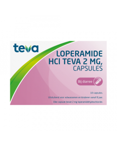 Loperamide HCl Teva 2 mg 10 capsules