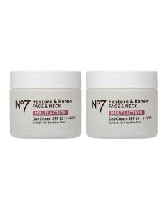 No7 Restore & Renew Face & Neck Multi Action Dagcrème 2x50ml