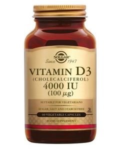 Solgar Vitamin D-3 4000 IU - 60 capsules