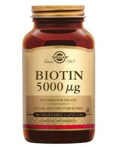 Solgar Biotin 5000 mcg - 100 vegatarische capsules