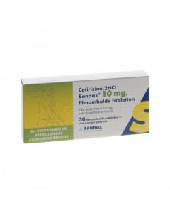 Sandoz Cetirizine Dihcl Tabl 10mg Strip