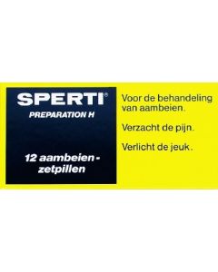 Sperti Preparation H Aambeienzetpillen 12 stuks