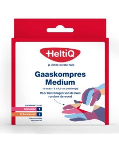 HeltiQ Gaaskompres 5x8,5cm