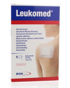 Leukomed Wondpleister 7,2x5cm - 5st