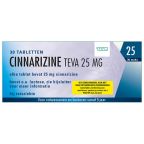 Cinnarizine Tablet 25mg Teva Strip 30st