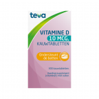 Teva Vitamine D Kauwtablet 400IE (10 mcg)
